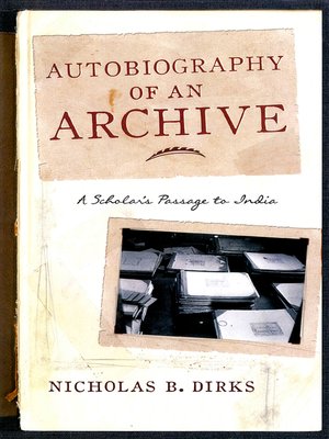 cover image of Autobiography of an Archive